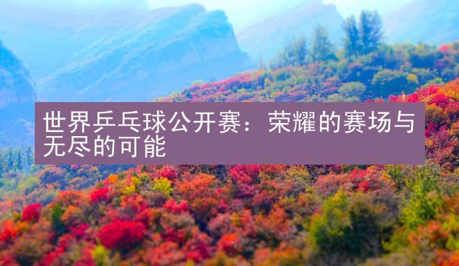 世界乒乓球公开赛：荣耀的赛场与无尽的可能