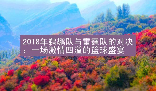 2018年鹈鹕队与雷霆队的对决：一场激情四溢的篮球盛宴