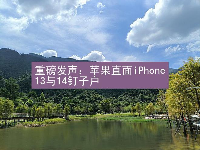 重磅发声：苹果直面iPhone13与14钉子户